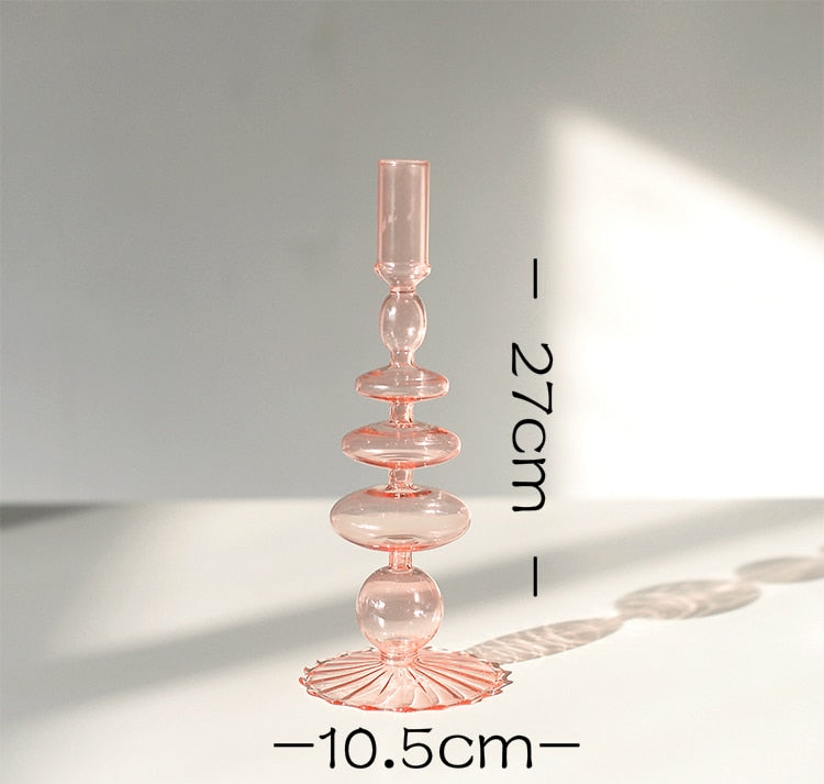 Glass candlesticks Ramble & Roam