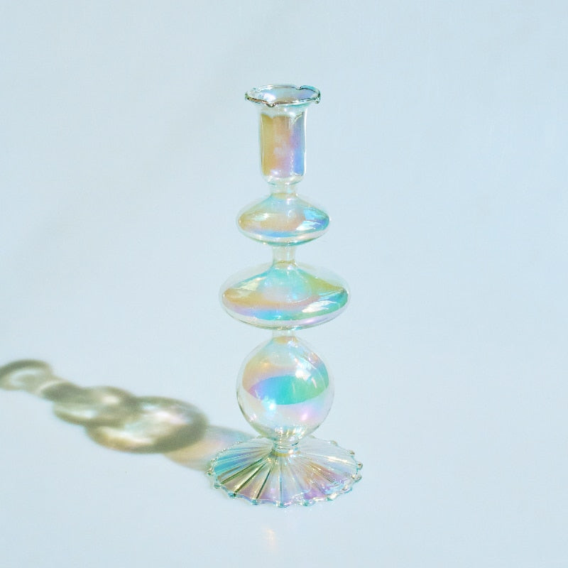 Glass candlesticks Ramble & Roam