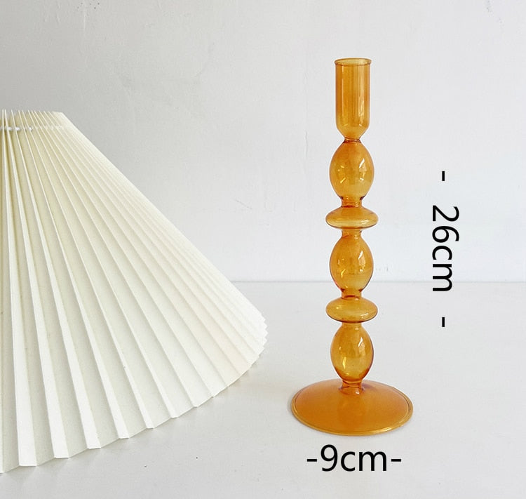 Glass candlesticks Ramble & Roam