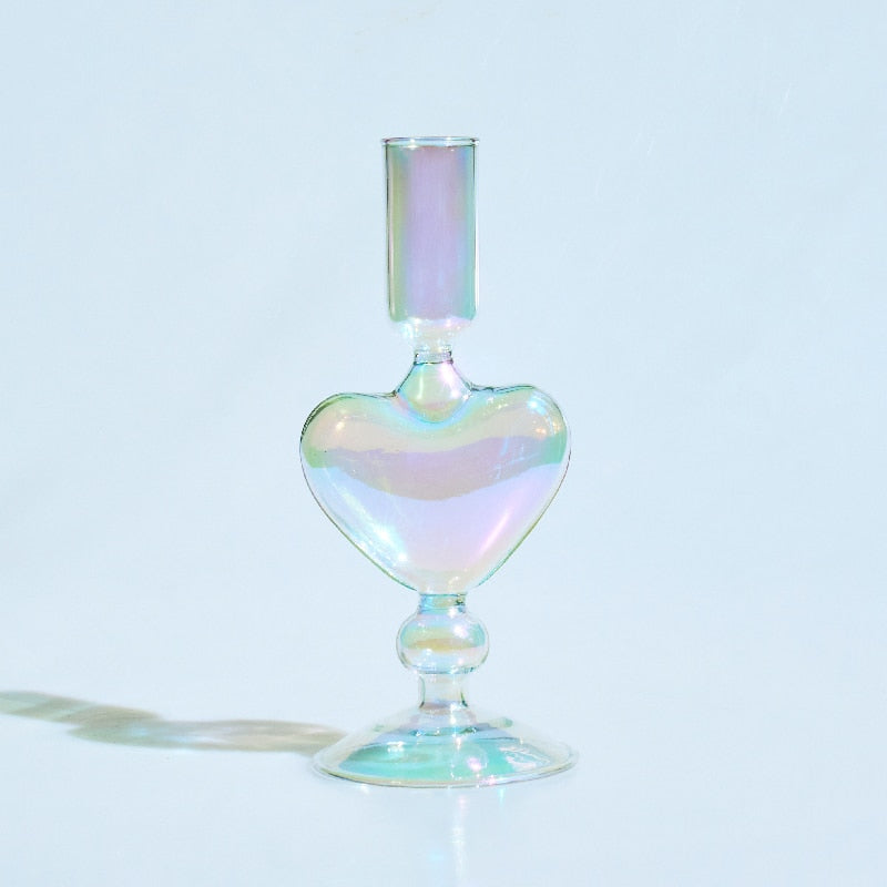 Glass candlesticks Ramble & Roam