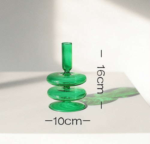 Glass candlesticks Ramble & Roam