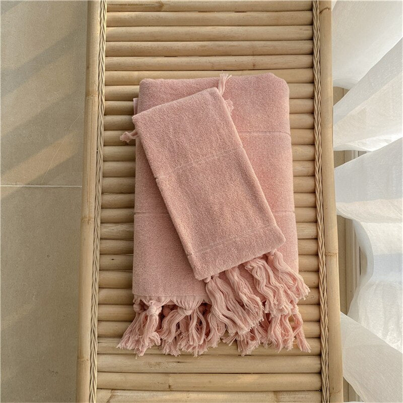 Hand Knotted Tassel Pure Cotton Towel Ramble & Roam