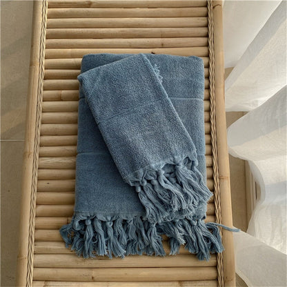 Hand Knotted Tassel Pure Cotton Towel Ramble &amp; Roam