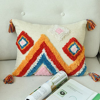 Handmade Luxury Moroccan Wool Throw Pillows with Tassels Ramble &amp; Roam