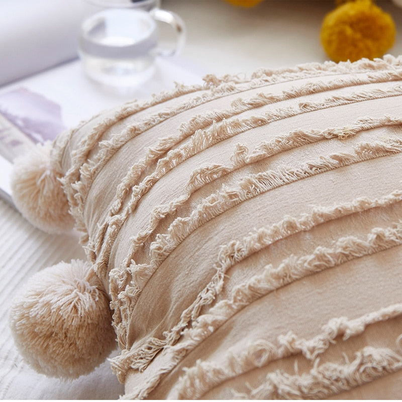 Handmade Pompom Luxury Throw Pillow Covers Ramble & Roam