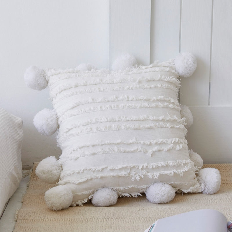 Handmade Pompom Luxury Throw Pillow Covers Ramble & Roam