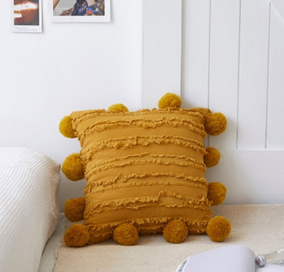 Handmade Pompom Luxury Throw Pillow Covers Ramble & Roam