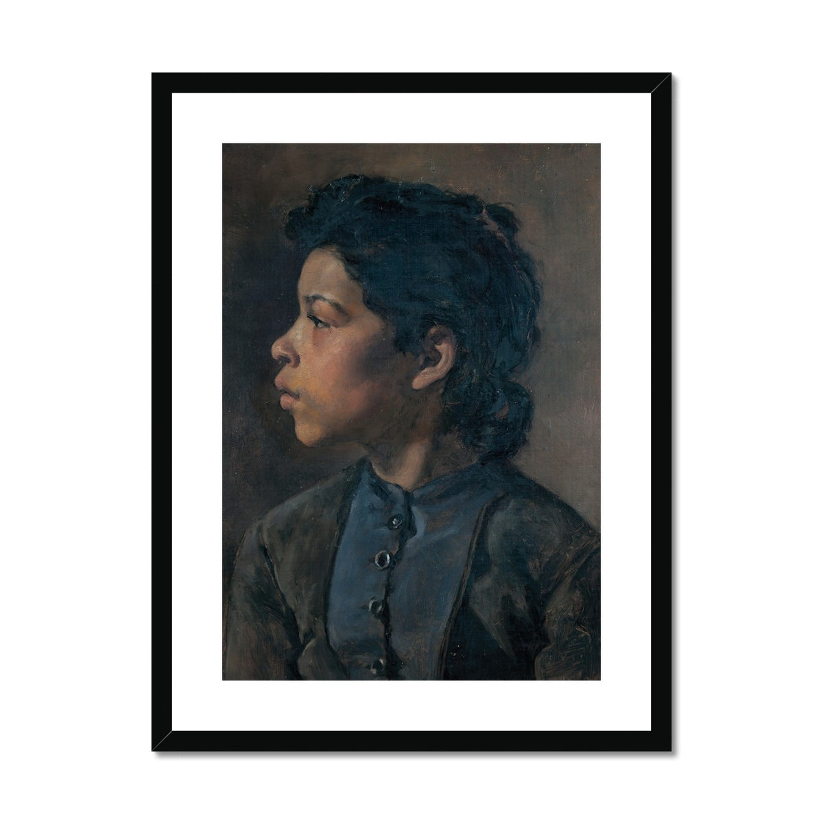 Head of a girl, Elizabeth Nourse, 1882 Framed & Mounted Print Ramble & Roam