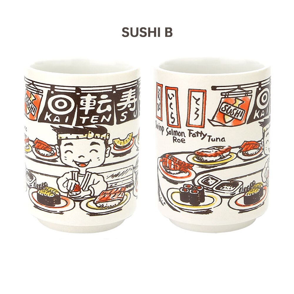 Japanese Ceramic Hand-painted Sake Mugs, 10oz. Ramble & Roam