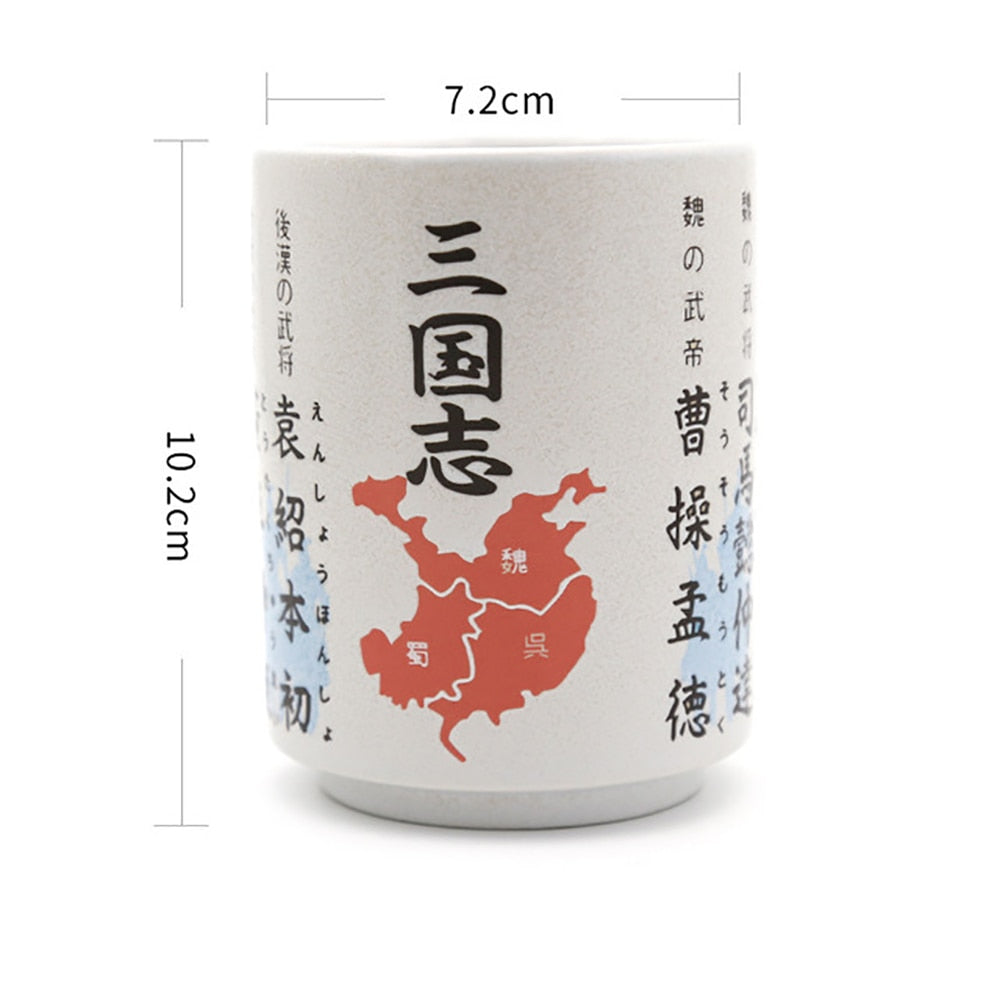 Japanese Ceramic Hand-painted Sake Mugs, 10oz. Ramble & Roam