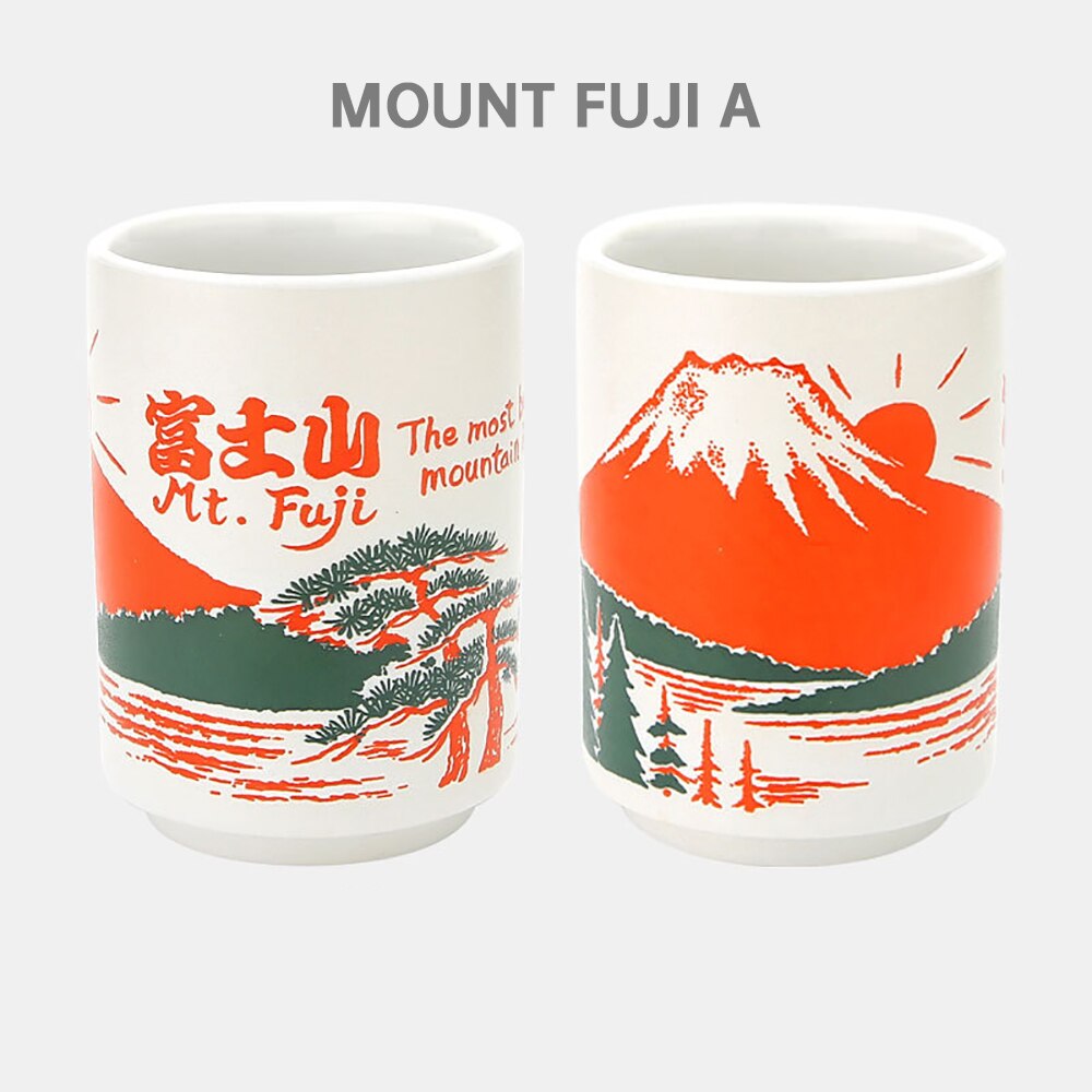 Japanese Ceramic Hand-painted Sake Mugs, 10oz. Ramble & Roam