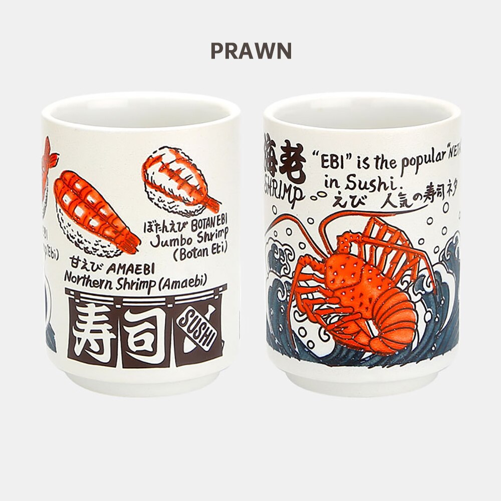 Japanese Ceramic Hand-painted Sake Mugs, 10oz. Ramble & Roam