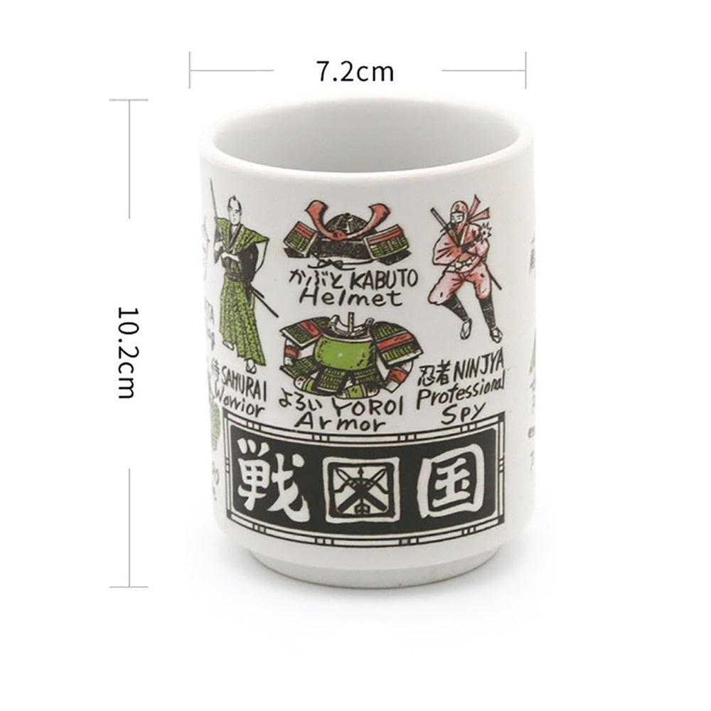 Japanese Ceramic Hand-painted Sake Mugs, 10oz. Ramble & Roam