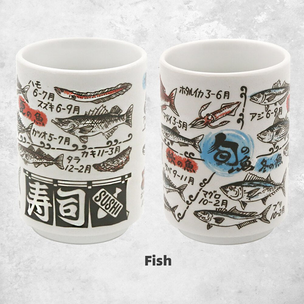Japanese Ceramic Hand-painted Sake Mugs, 10oz. Ramble & Roam