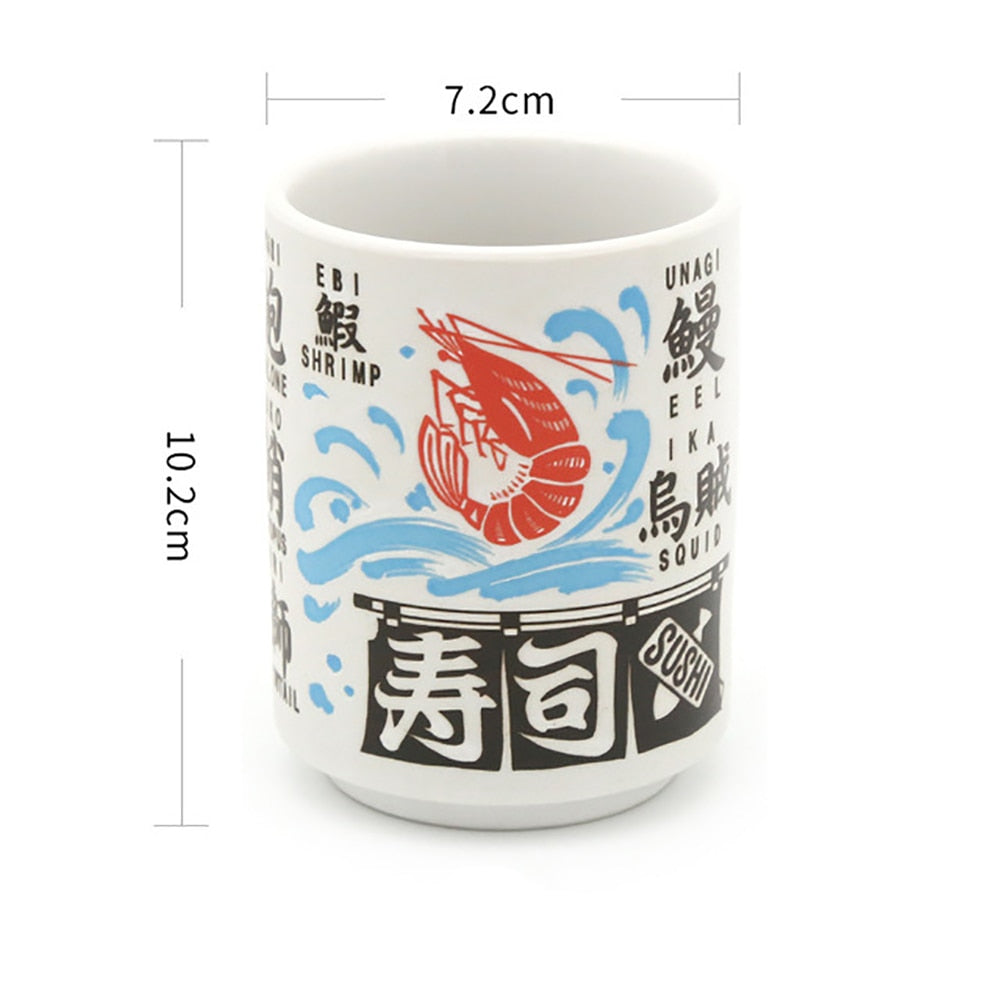 Japanese Ceramic Hand-painted Sake Mugs, 10oz. Ramble & Roam