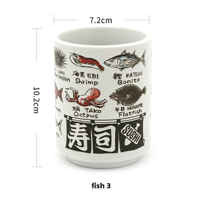 Japanese Ceramic Hand-painted Sake Mugs, 10oz. Ramble &amp; Roam