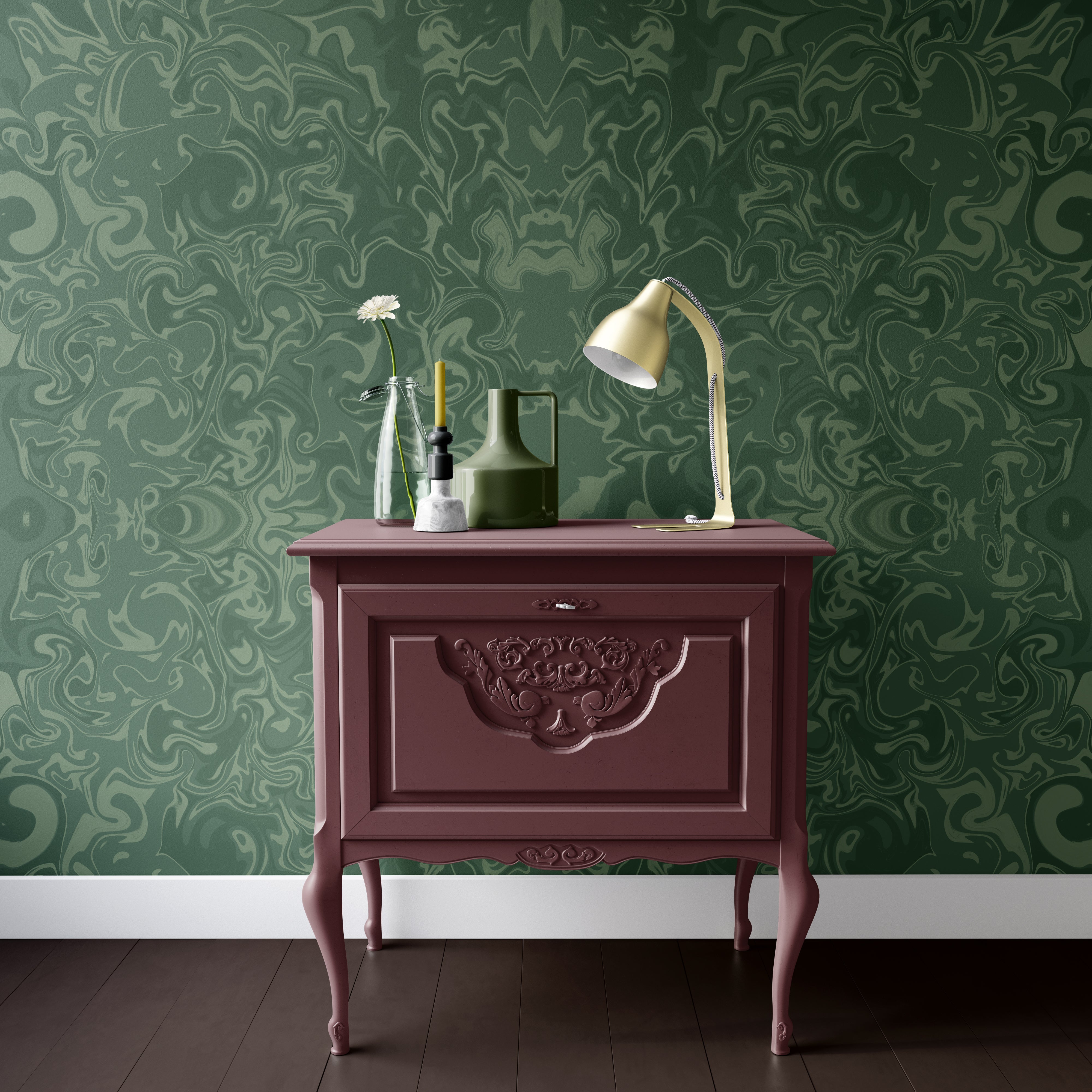 Malachite Marble Wallpaper Ramble & Roam