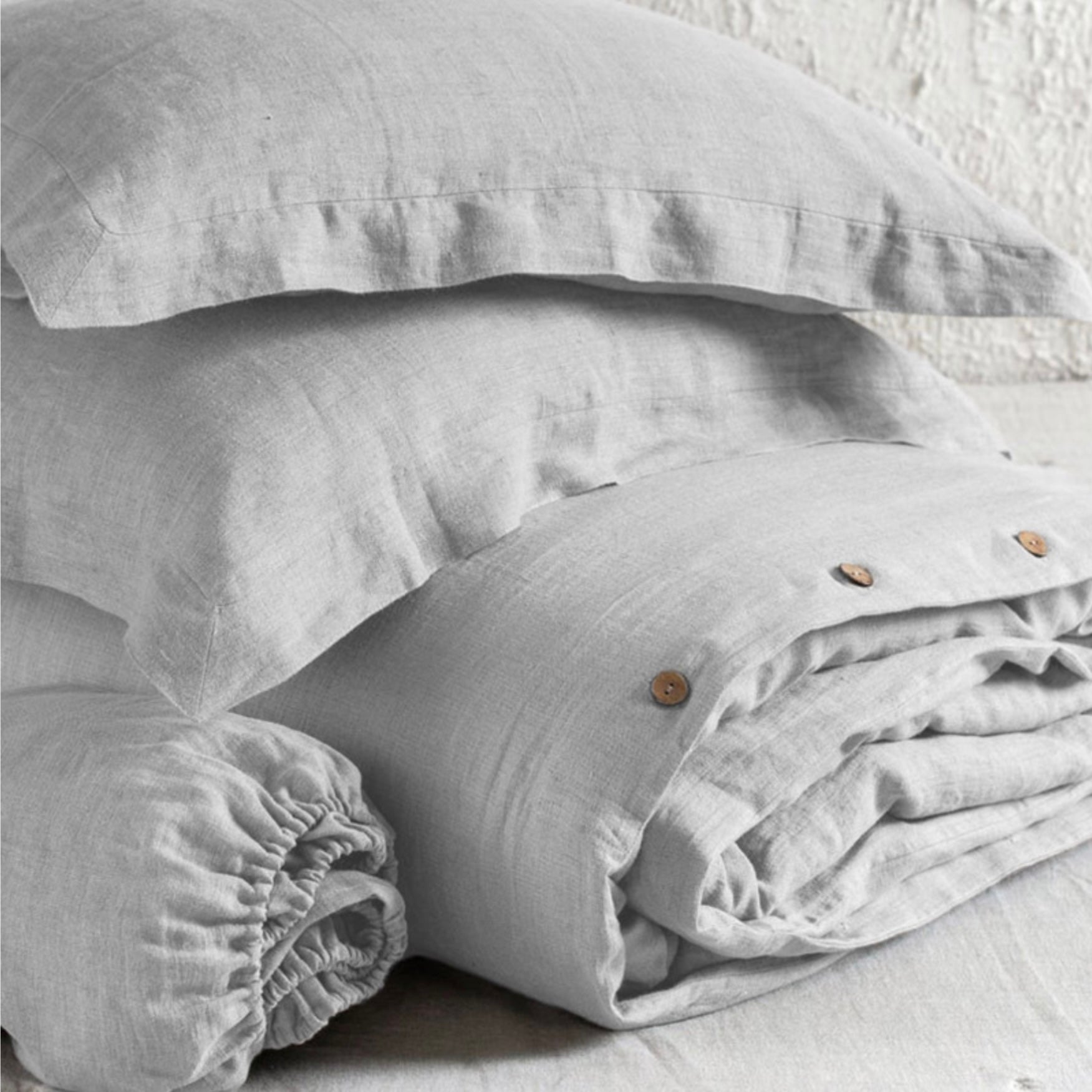 Natural French Linen Bedding Ramble & Roam