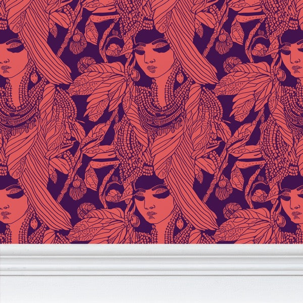 Priestess Wallpaper, Pink Purple Ramble & Roam