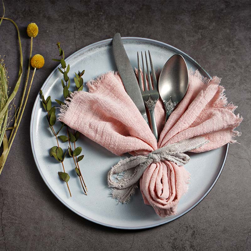 Rustic Linen Napkins, set of 10