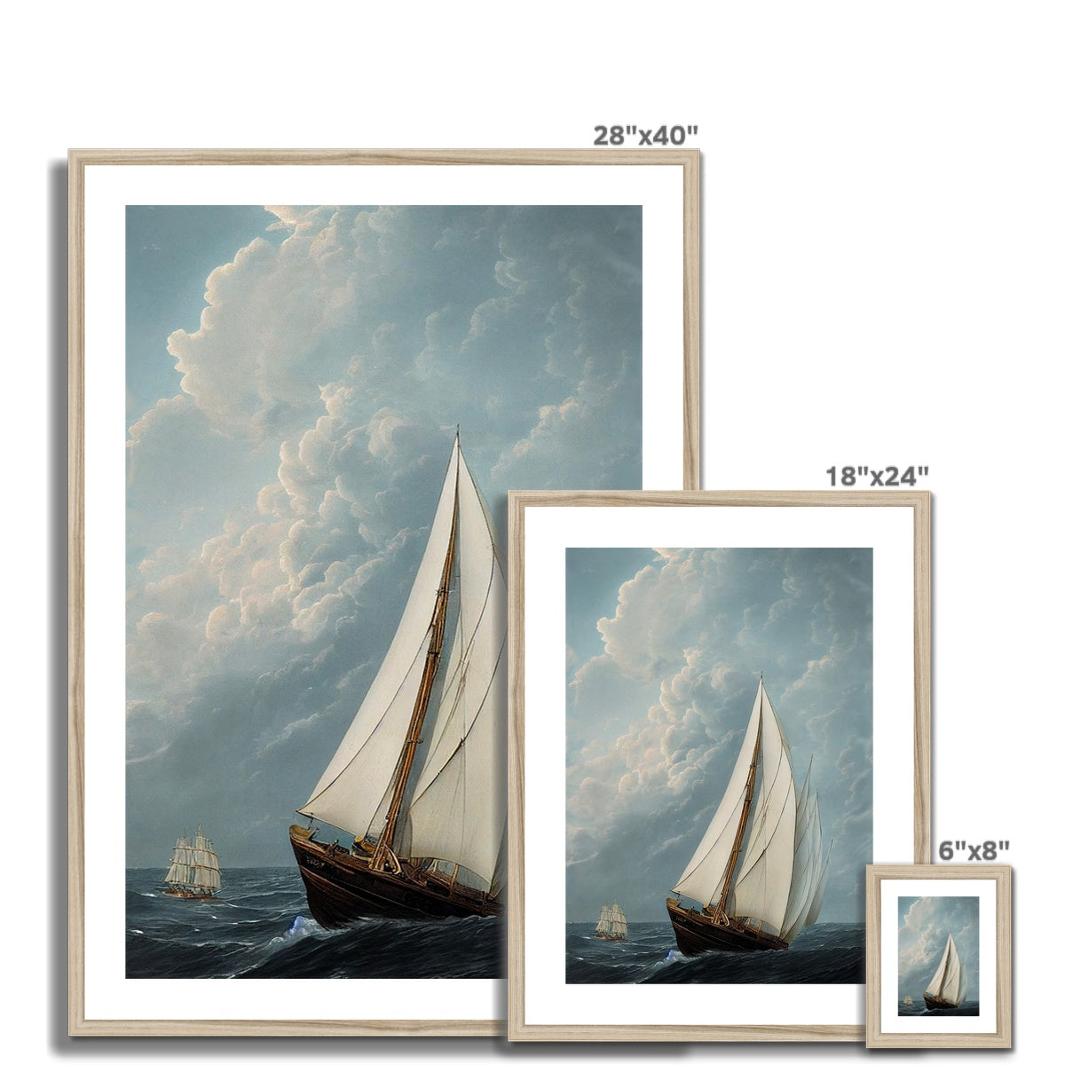 Sail by sea Framed & Mounted Print Ramble & Roam