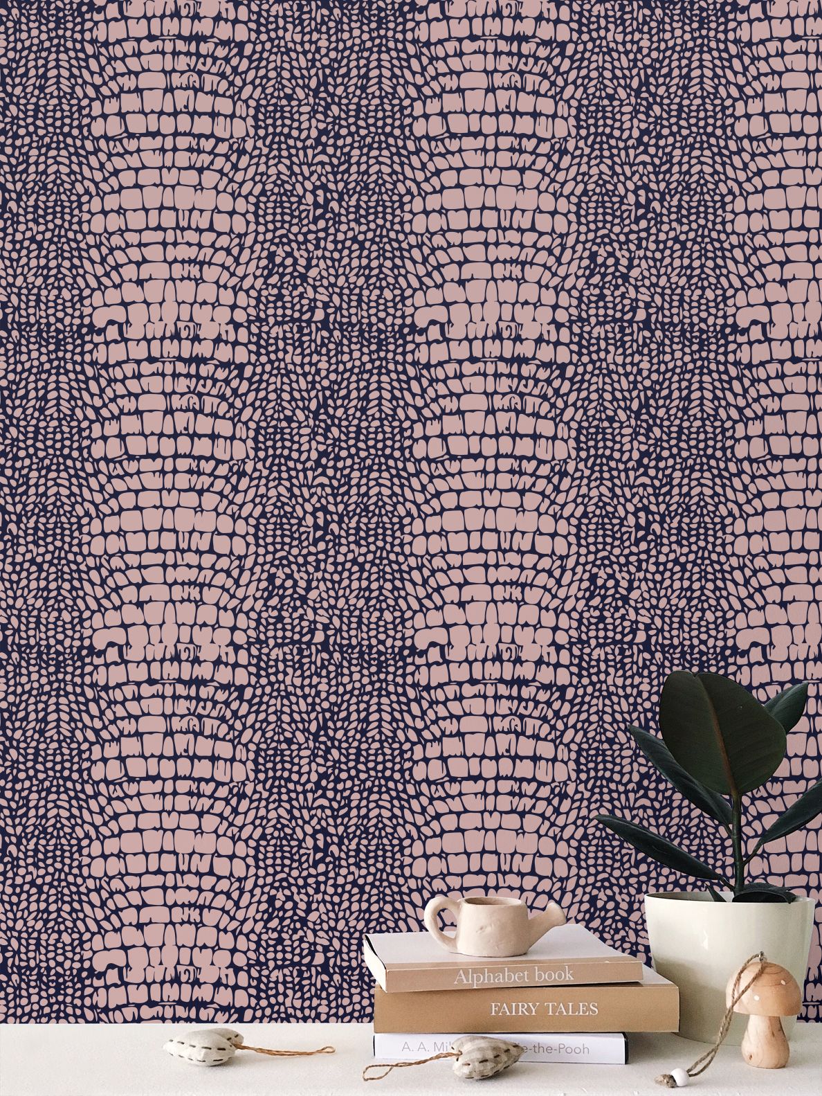 Snakeskin Blue and Mauve Ramble & Roam