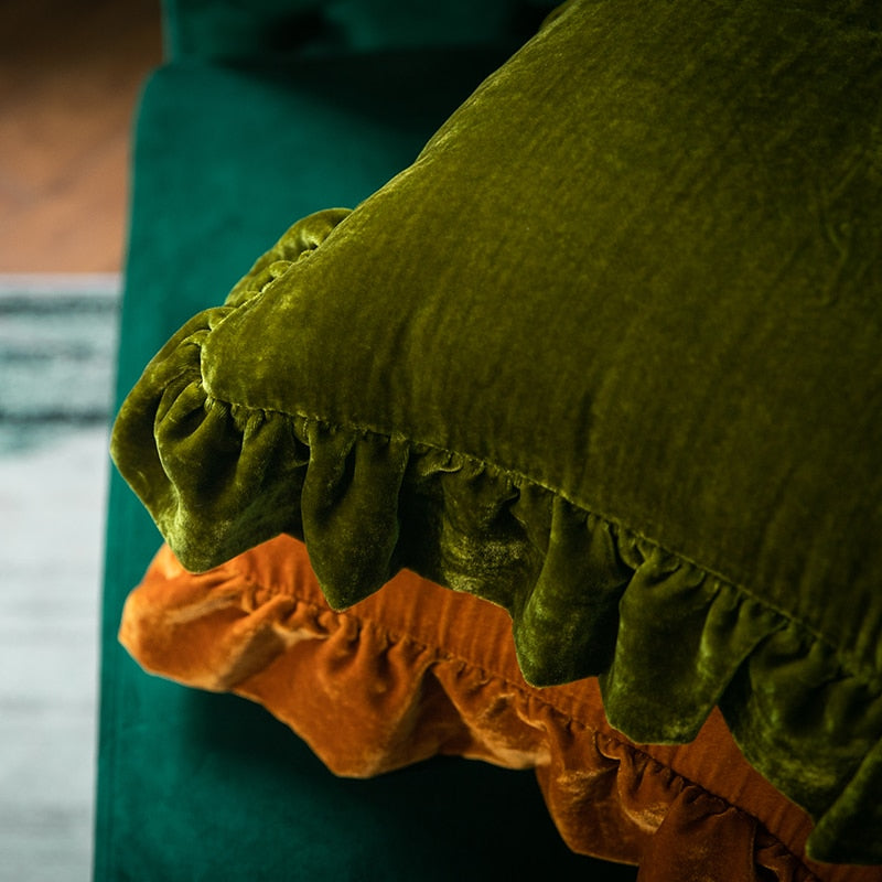 Soft Velvet Ruffle Pillows Ramble & Roam