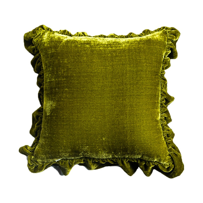 Soft Velvet Ruffle Pillows Ramble & Roam