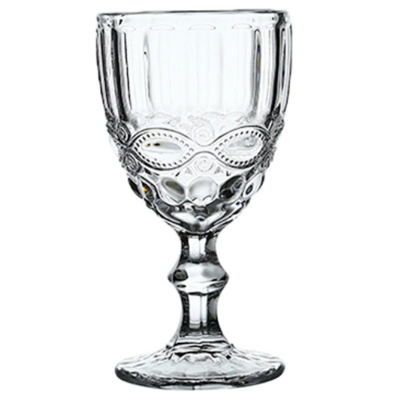 Vintage Relief Wine Glasses, 8oz-10oz Ramble &amp; Roam