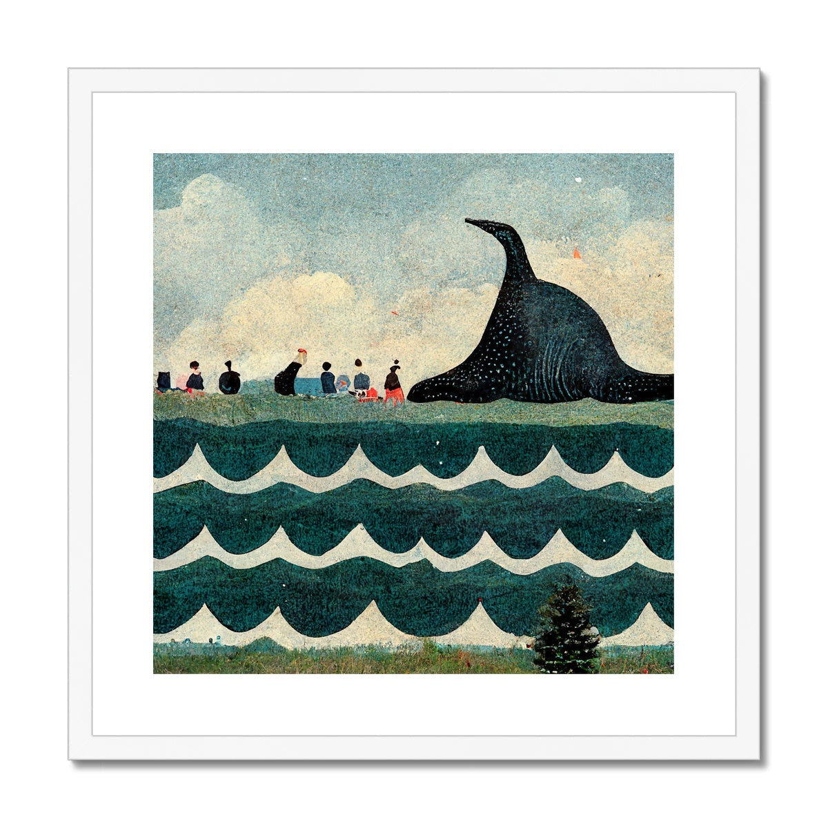 Whale Watching on the Cape, 2015, Renée, Framed & Mounted Print Ramble & Roam