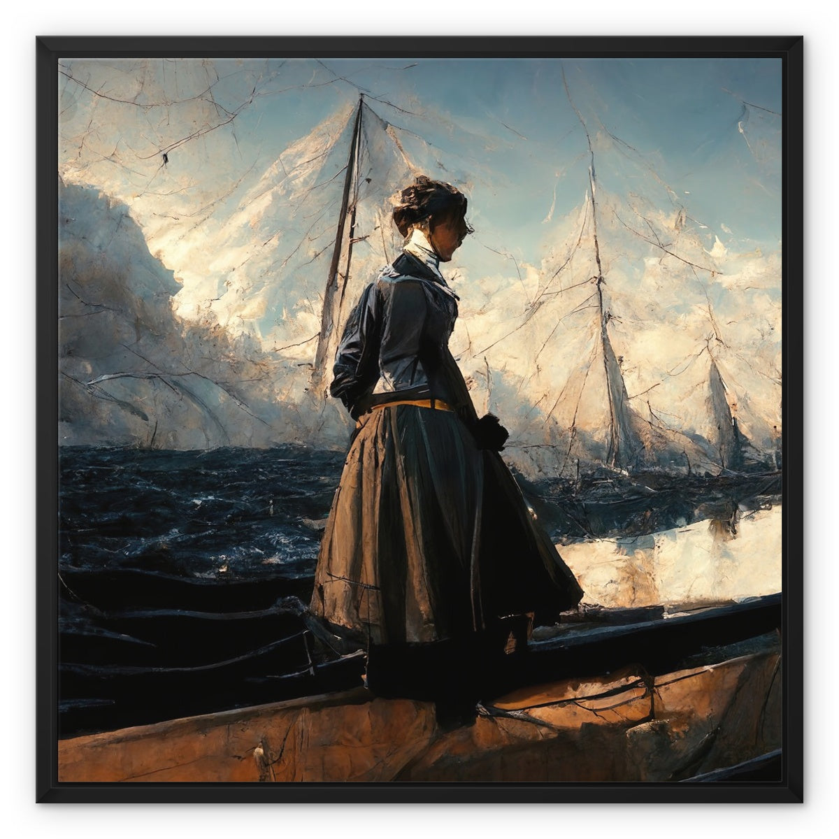 Wistful Explorer, 2015, Renée, Framed Canvas Ramble & Roam