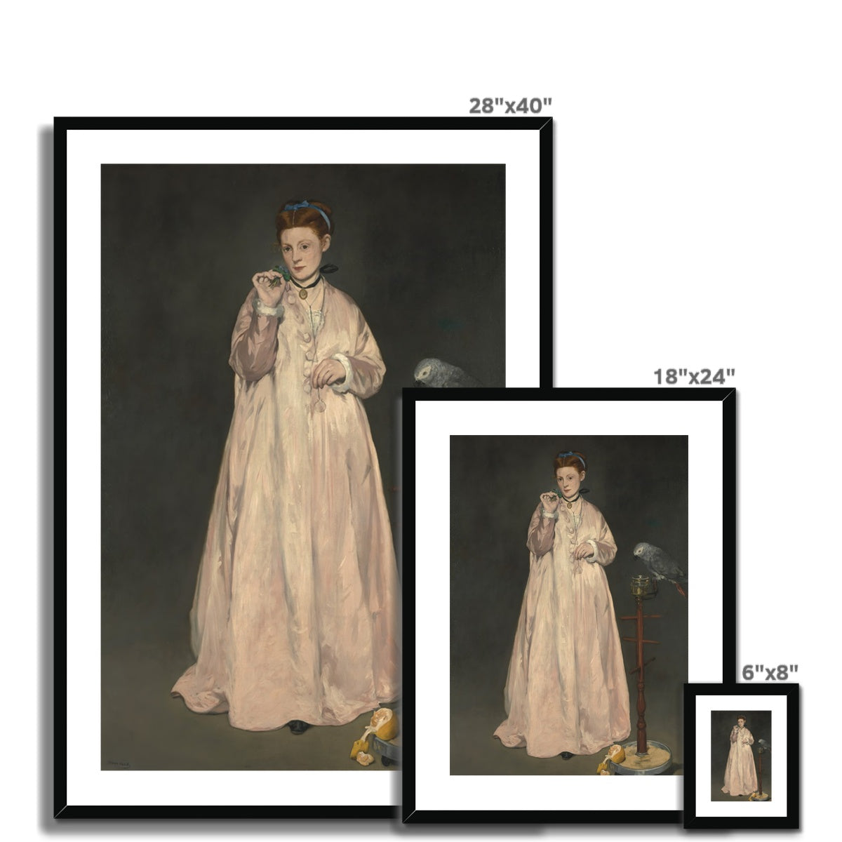 Young Lady in 1866, Edouard Manet Framed & Mounted Print Ramble & Roam