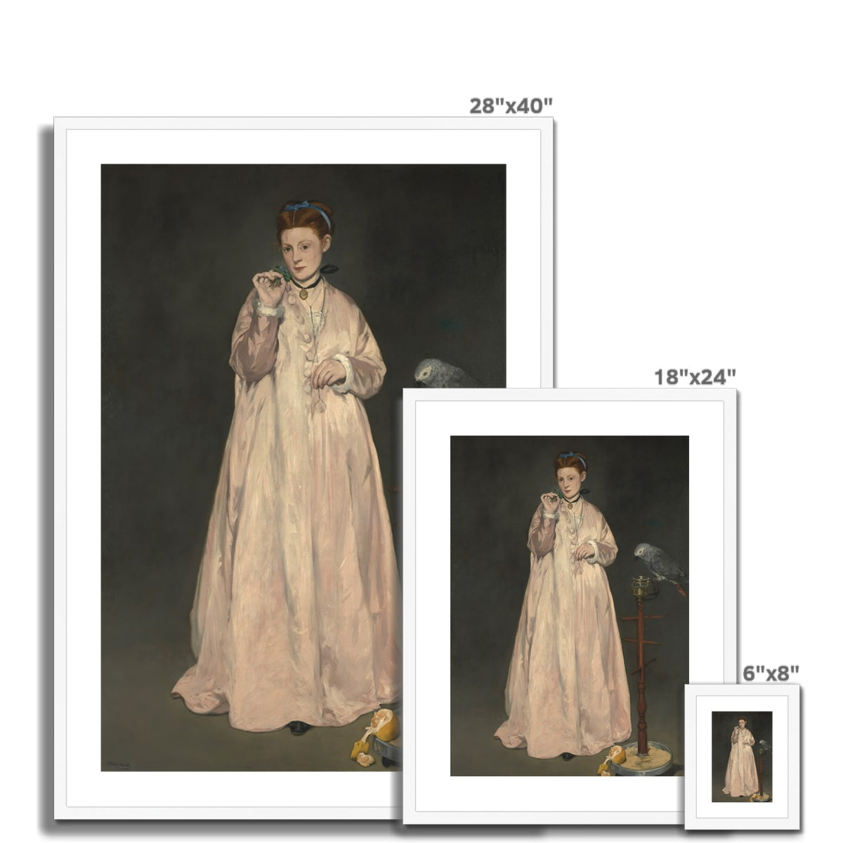 Young Lady in 1866, Edouard Manet Framed & Mounted Print Ramble & Roam