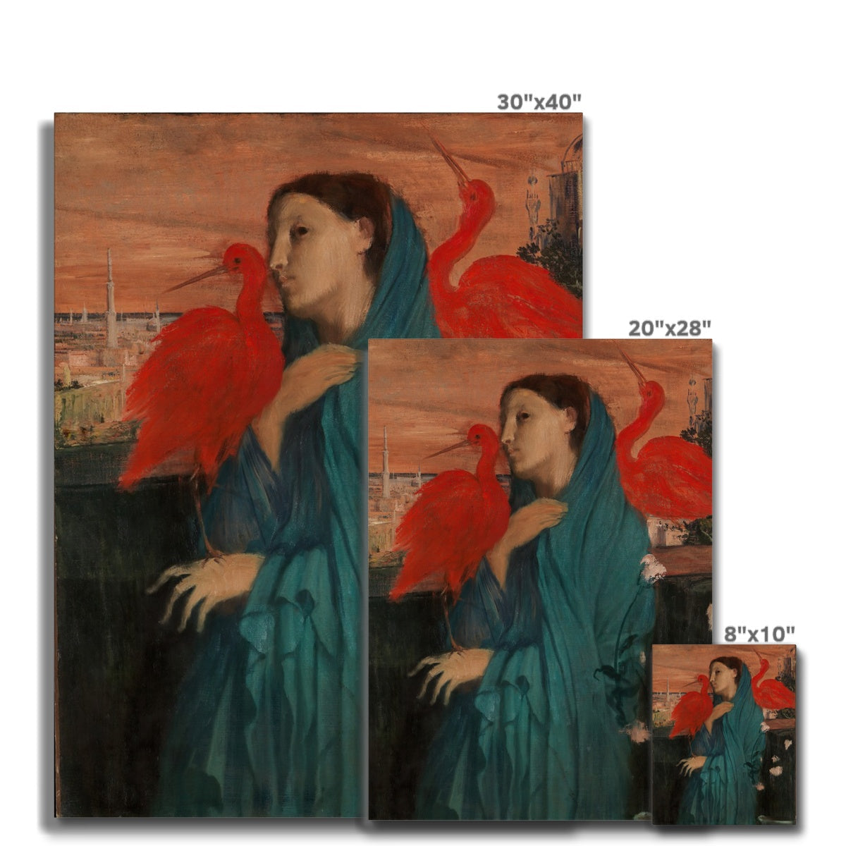 Young Woman with Ibis, Edgar Degas, 1857-62 Canvas Ramble & Roam