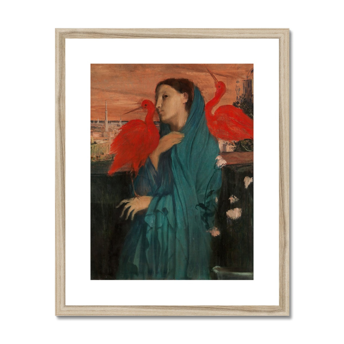 Young Woman with Ibis, Edgar Degas, 1857-62 Framed &amp; Mounted Print Ramble &amp; Roam