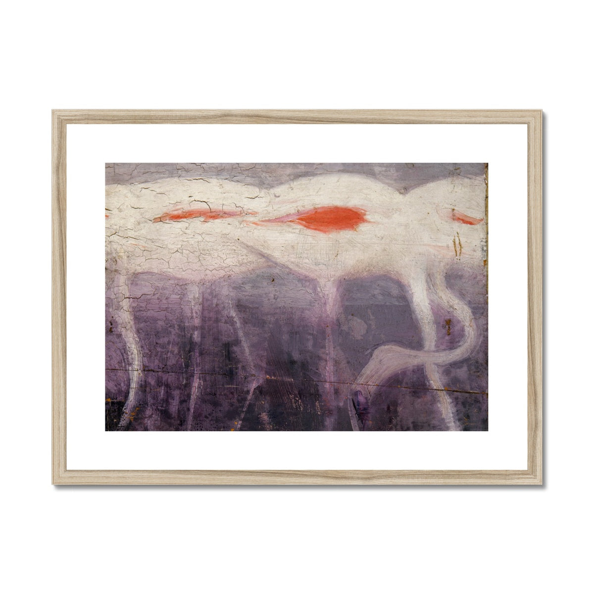white flamingos Framed & Mounted Print