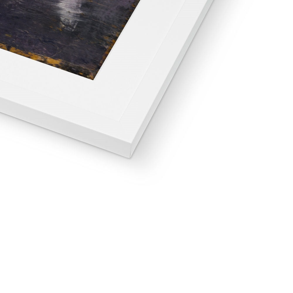 white flamingos Framed & Mounted Print