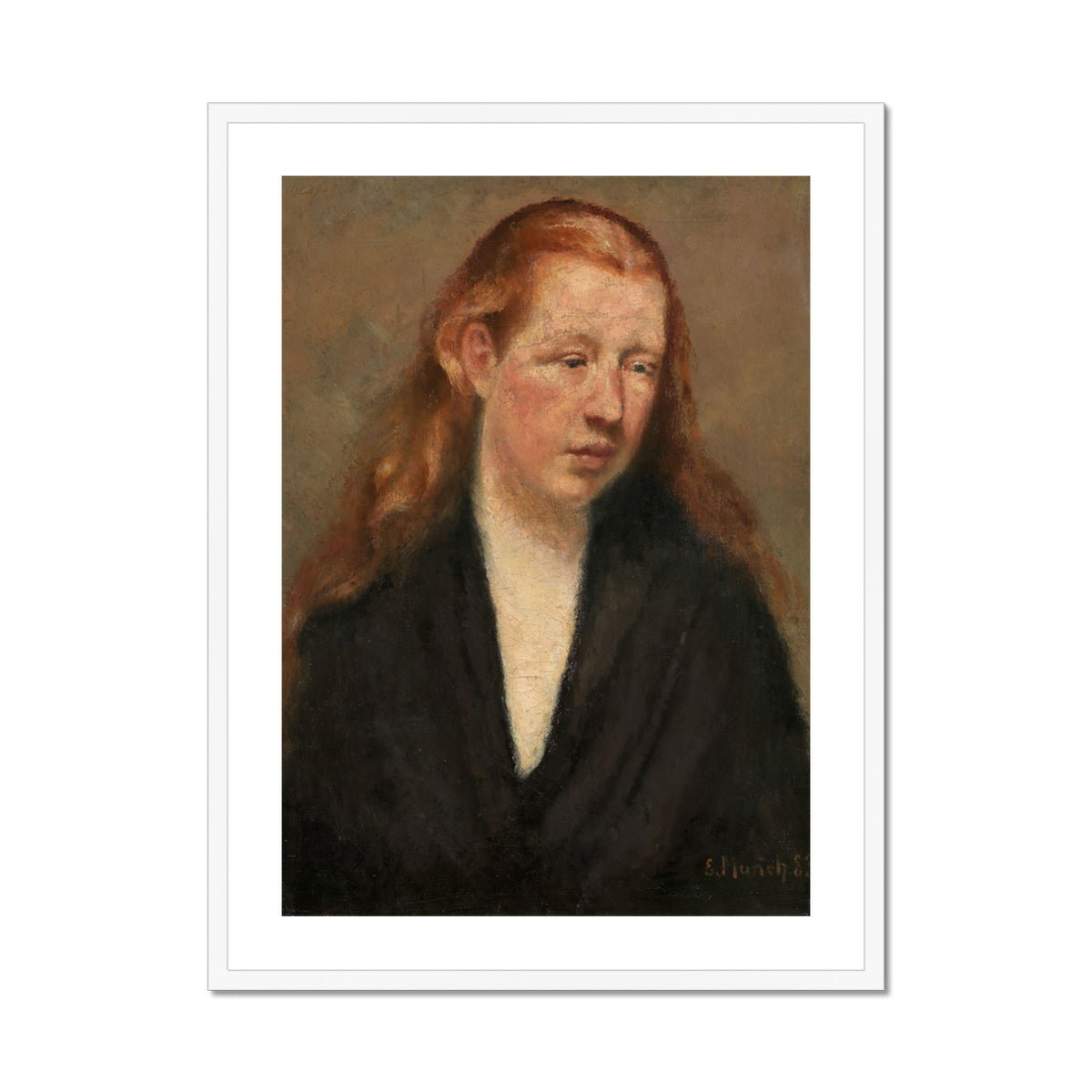 Edvard_Munch_Study_of_a_Head Framed & Mounted Print
