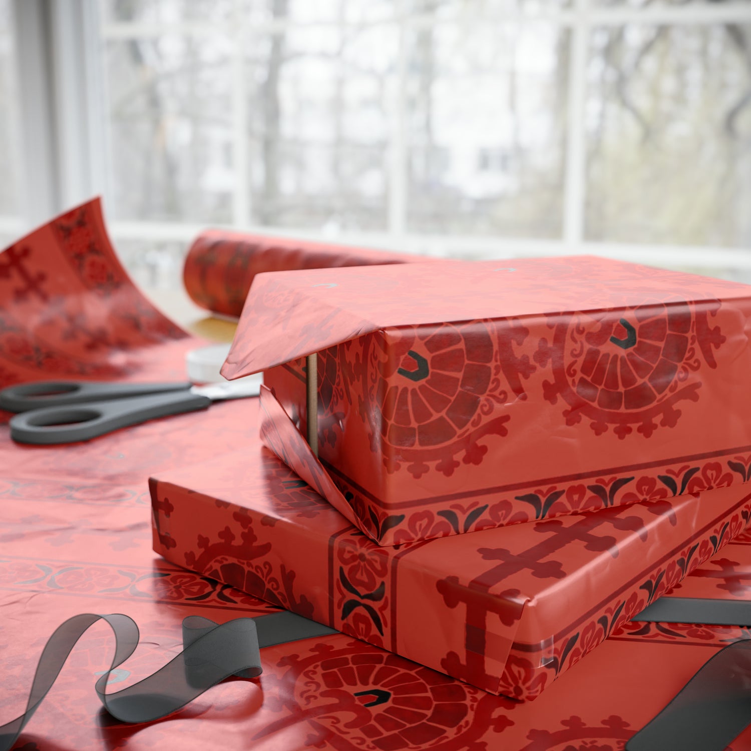 Red suzani Wrapping Papers