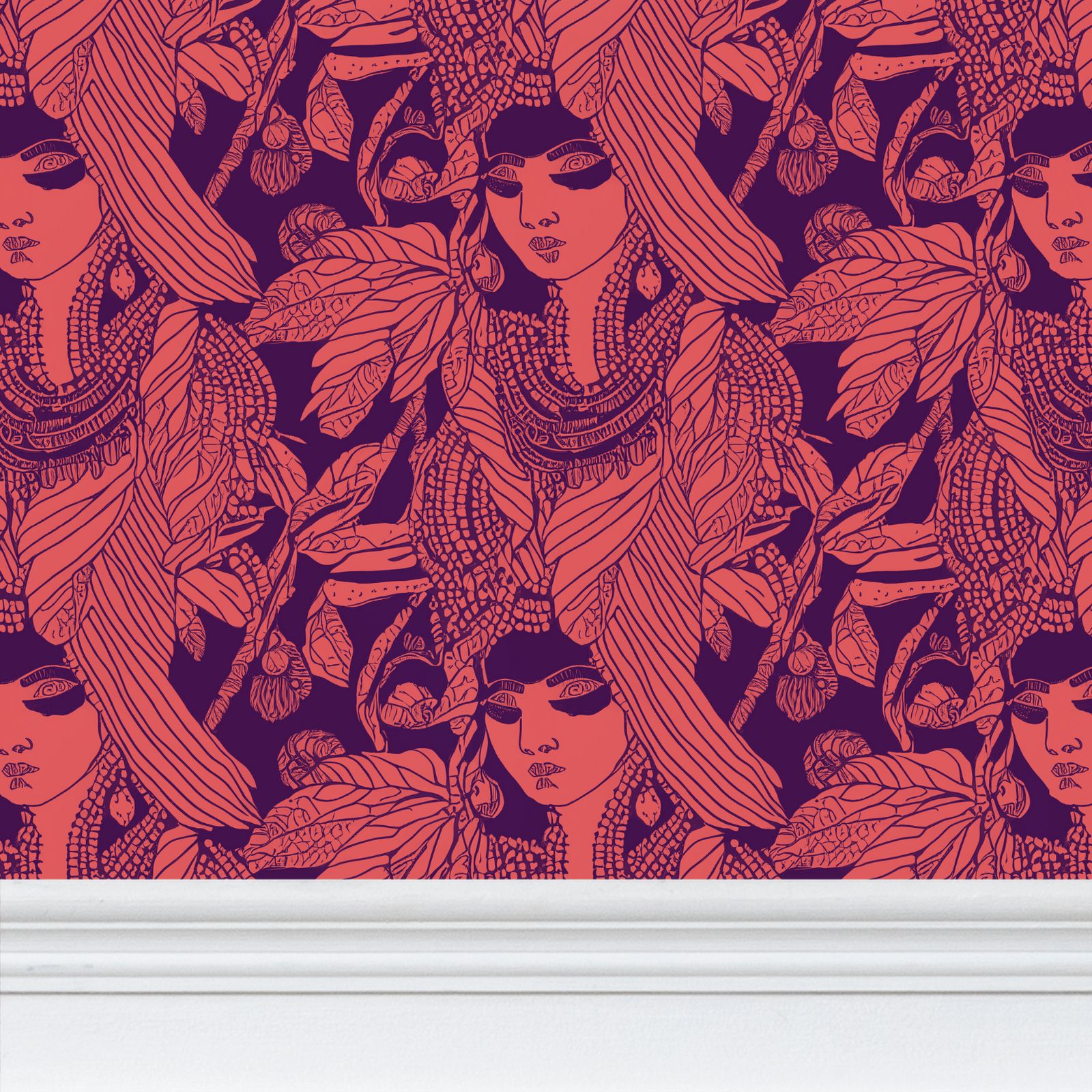 Priestess Wallpaper, Pink Purple