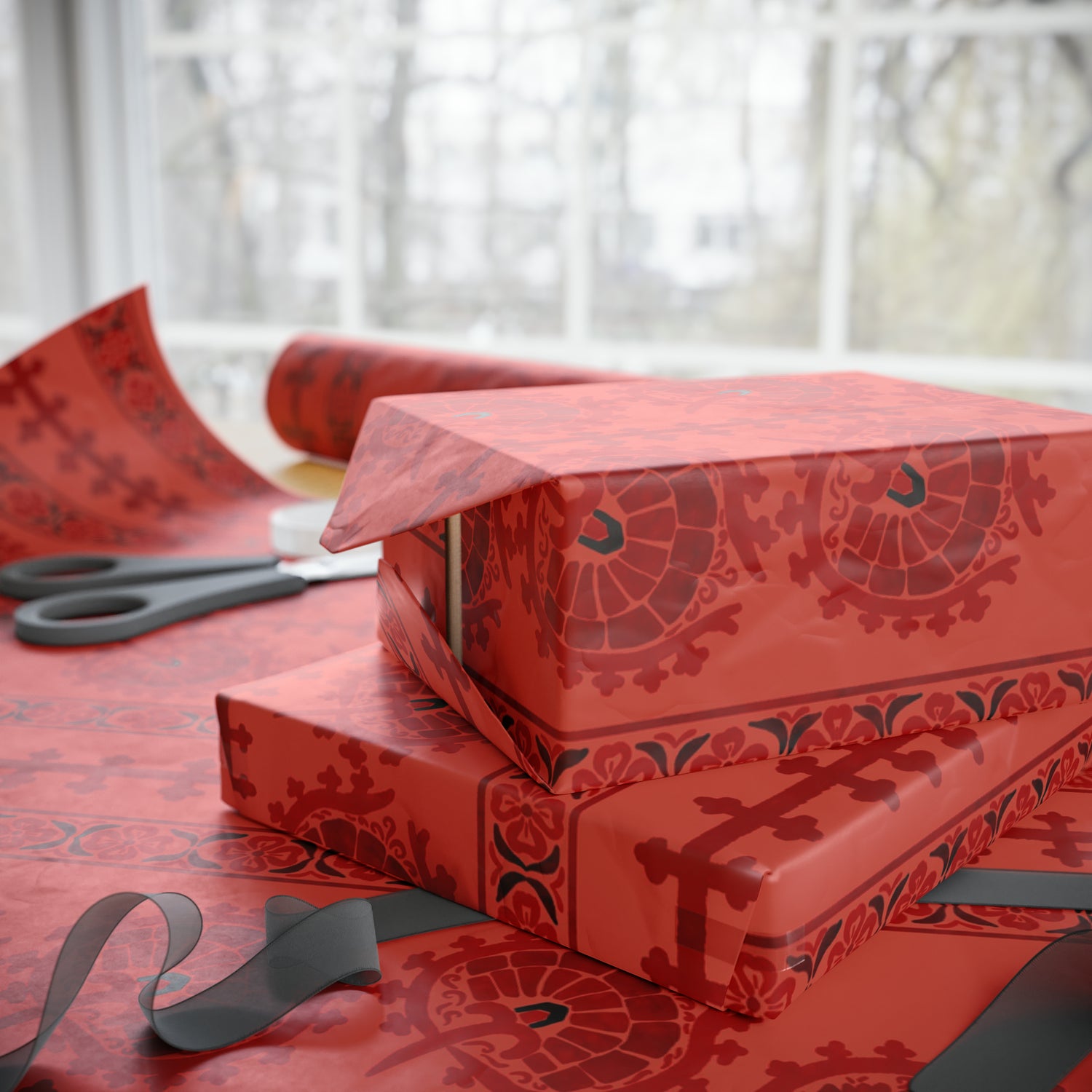 Red suzani Wrapping Papers