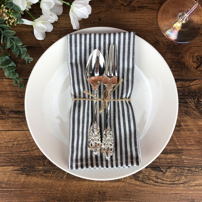 Pin Striped Linen Napkins