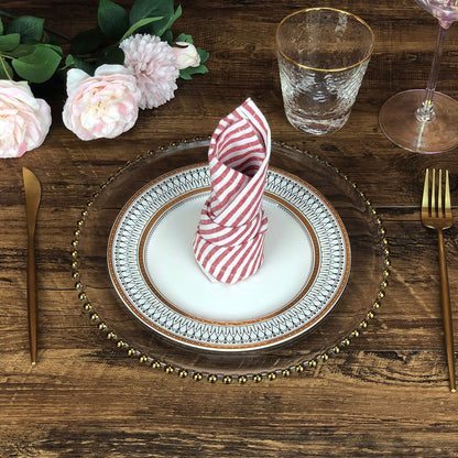 Pin Striped Linen Napkins