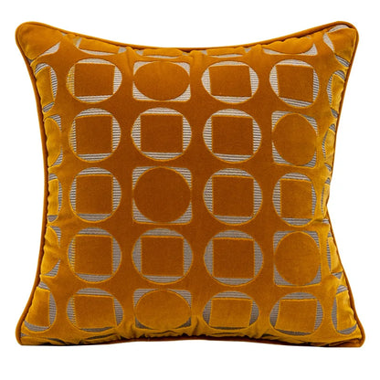 Modern Cut Velvet Pillow Gold