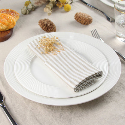 Pin Striped Linen Napkins