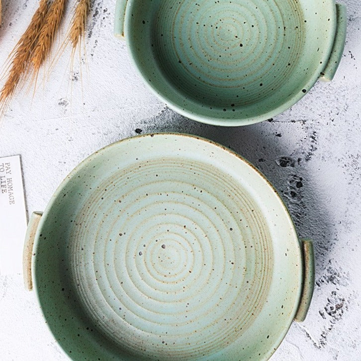 Handmade Rough Pottery Serving Platters