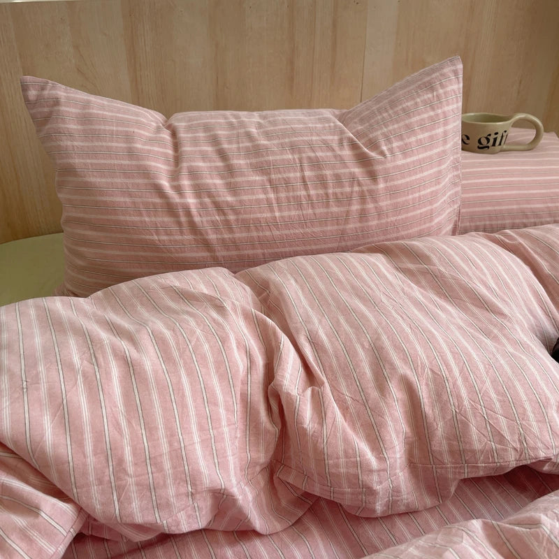 Striped Cotton Duvet &amp; Pillowcases