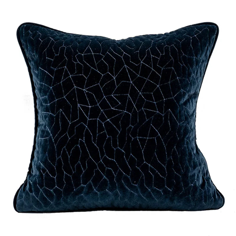 Navy Blue Throw Pillow, Velvet