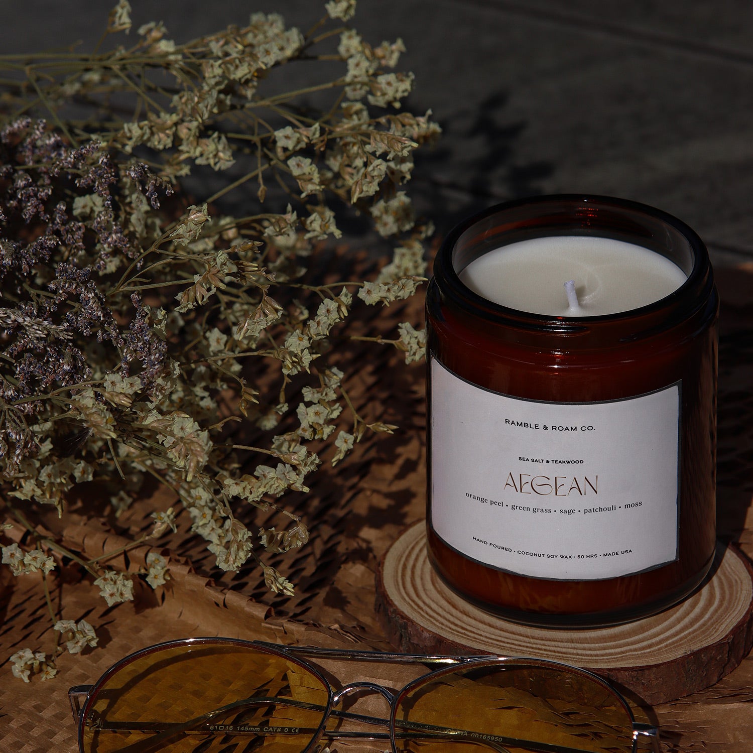 Aegean Candle Hand Poured, 9oz.