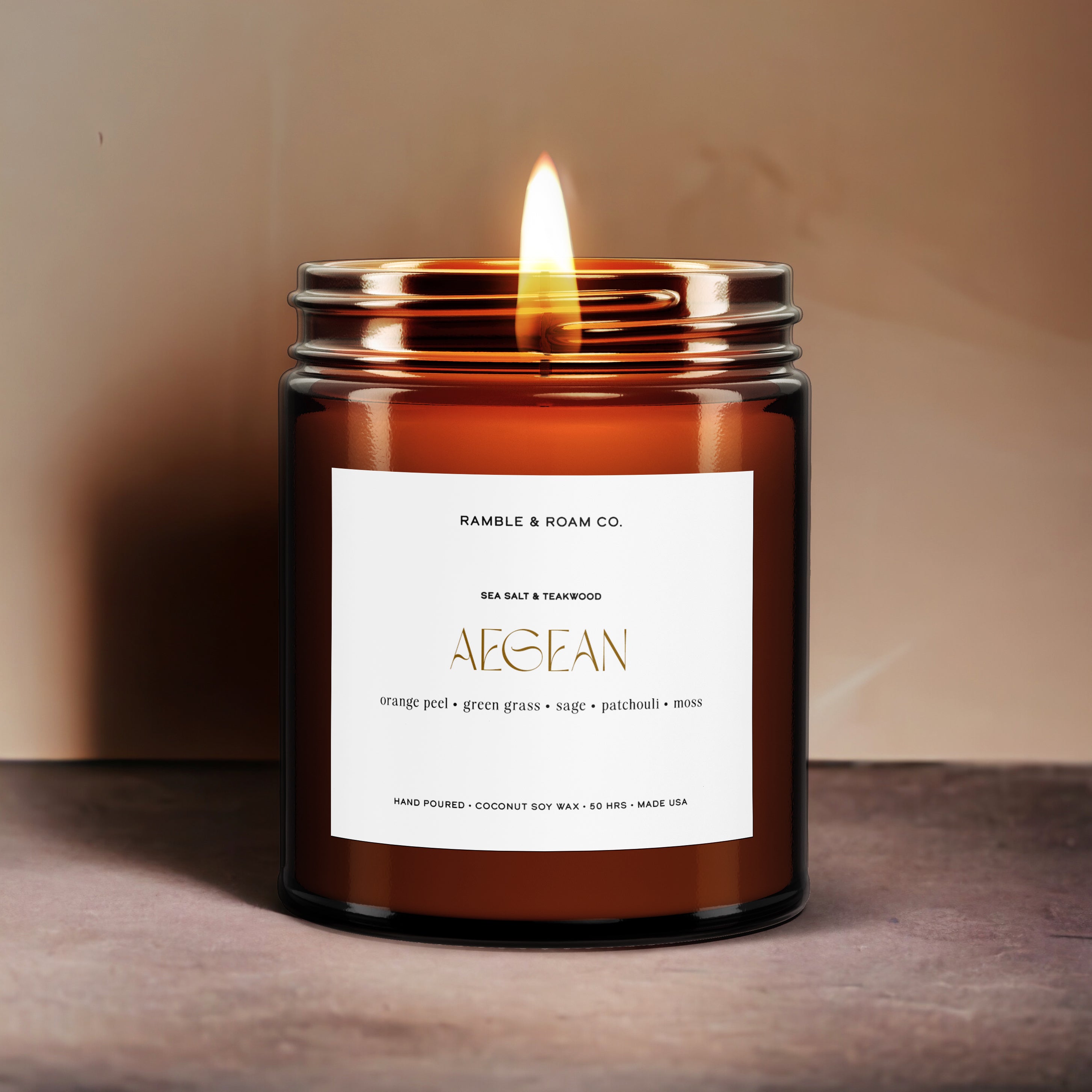 Aegean Candle Hand Poured, 9oz.